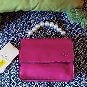 Patricia Nash VEOLIA Pearl Handle Leather Crossbody